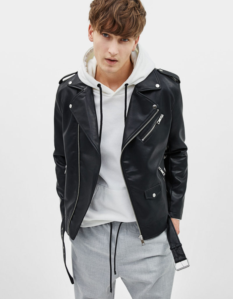 Faux leather biker jacket 2