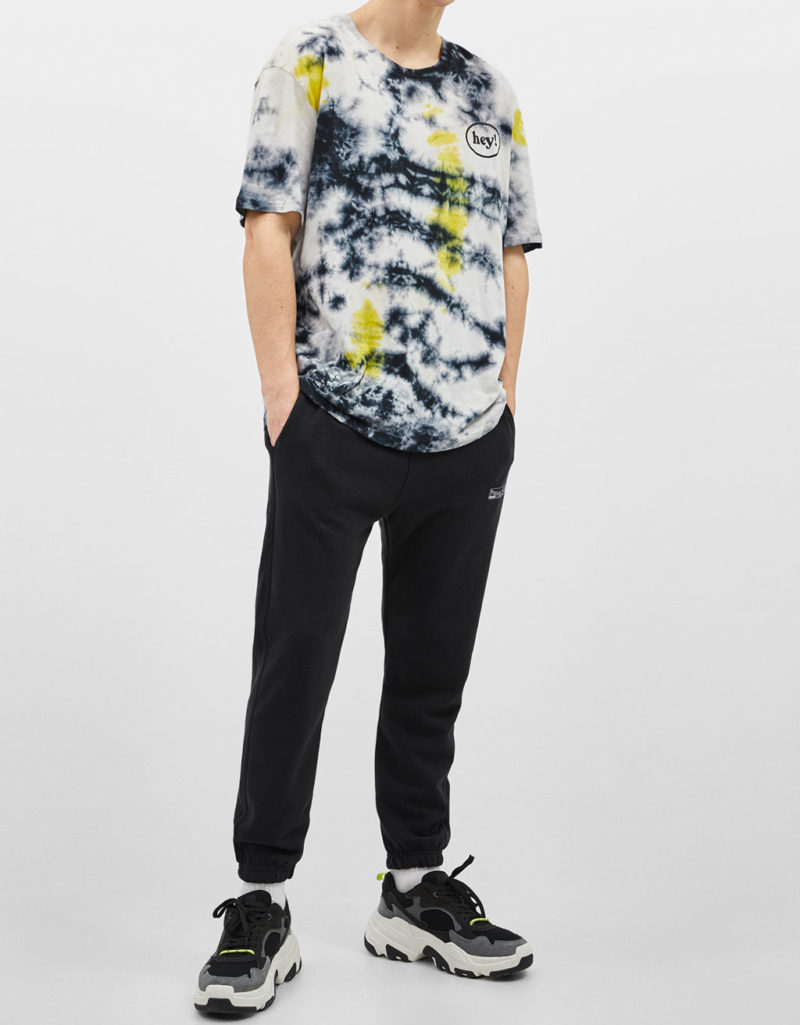 Oversized T-shirt with tie-dye print 1