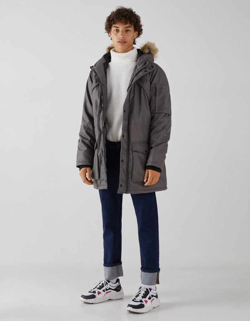 Parka with hood 1