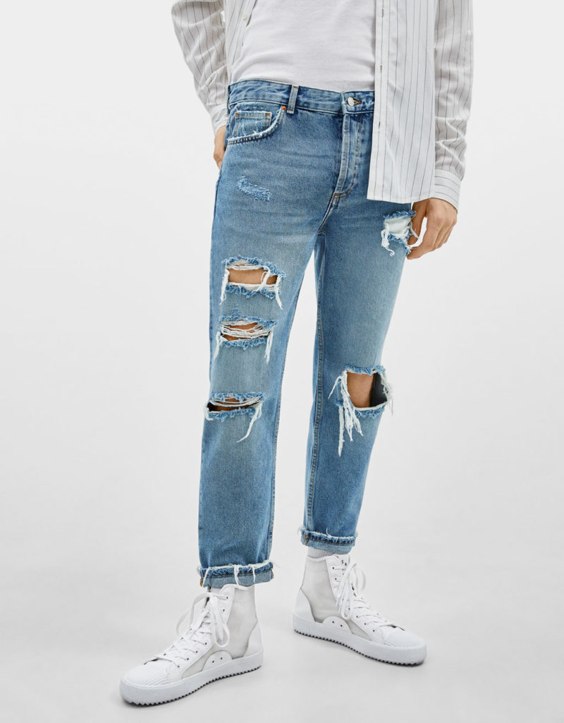 Cropped slim fit jeans 1